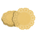 Pastry Tek Round Orange Paper Doilies - Lace - 4" x 4" - 4000 count box