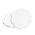 Pastry Tek Round White Paper Doilies - Lace - 4" x 4" - 4000 count box
