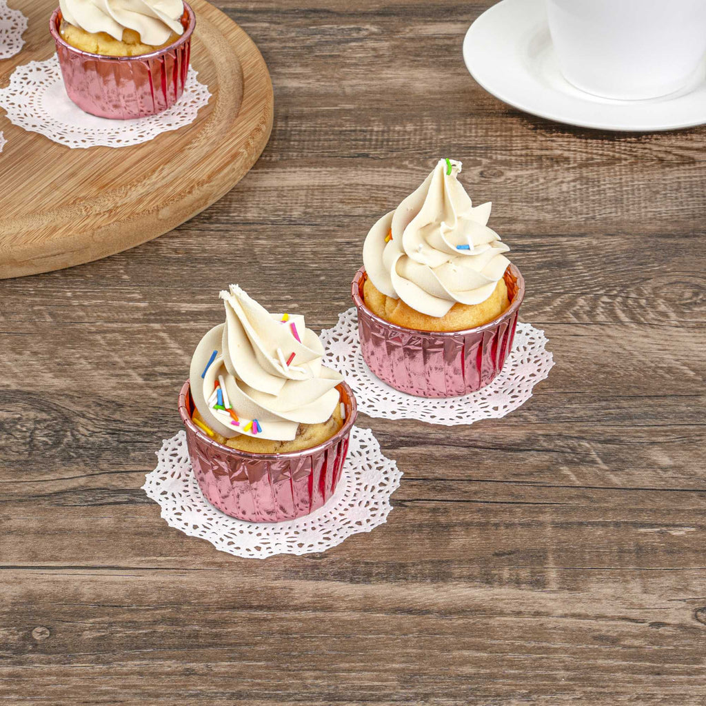 Pastry Tek Round White Paper Doilies - Lace - 4" x 4" - 4000 count box
