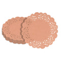 Pastry Tek Round Coral Paper Doilies - Lace - 6" x 6" - 4000 count box