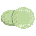 Pastry Tek Round Green Paper Doilies - Lace - 6" x 6" - 4000 count box