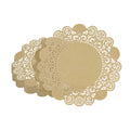 Pastry Tek Round Kraft Paper Doilies - Lace - 6" x 6" - 100 count box