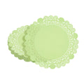 Pastry Tek Round Green Paper Doilies - Lace - 12" x 12" - 100 count box