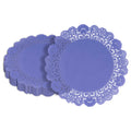 Pastry Tek Round Purple Paper Doilies - Lace - 12" x 12" - 4000 count box