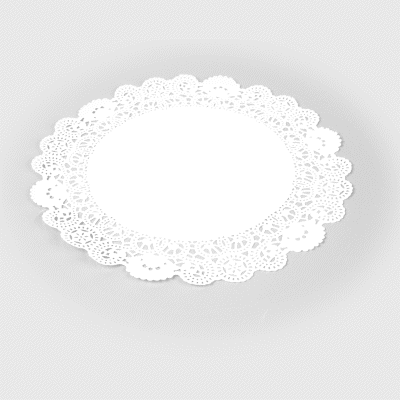 Pastry Tek Round White Paper Doilies - Lace - 12" x 12" - 4000 count box