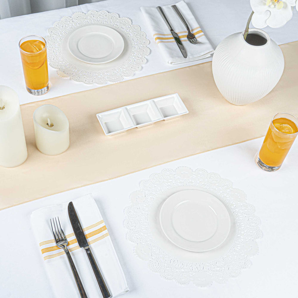 Pastry Tek Round White Paper Doilies - Lace - 12" x 12" - 4000 count box