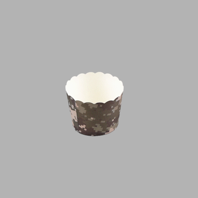 Panificio 3 oz Round Assorted Paper Mini Baking Cup - Scalloped - 2 1/2" x 2 1/2" x 1 3/4" - 200 count box