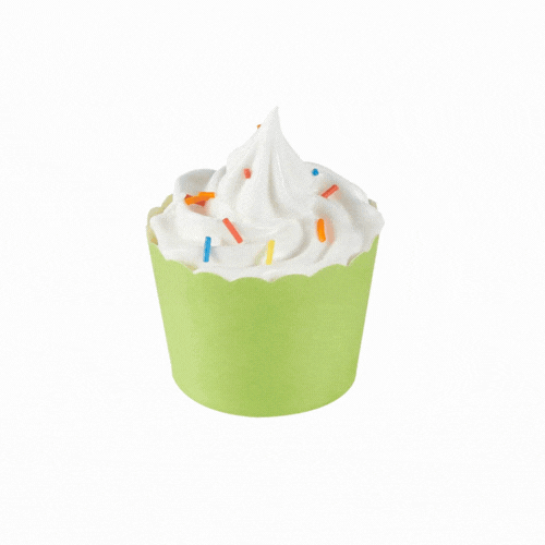 Panificio 3 oz Round Eco Green Paper Mini Baking Cup - Scalloped - 2 1/2" x 2 1/2" x 1 3/4" - 200 count box
