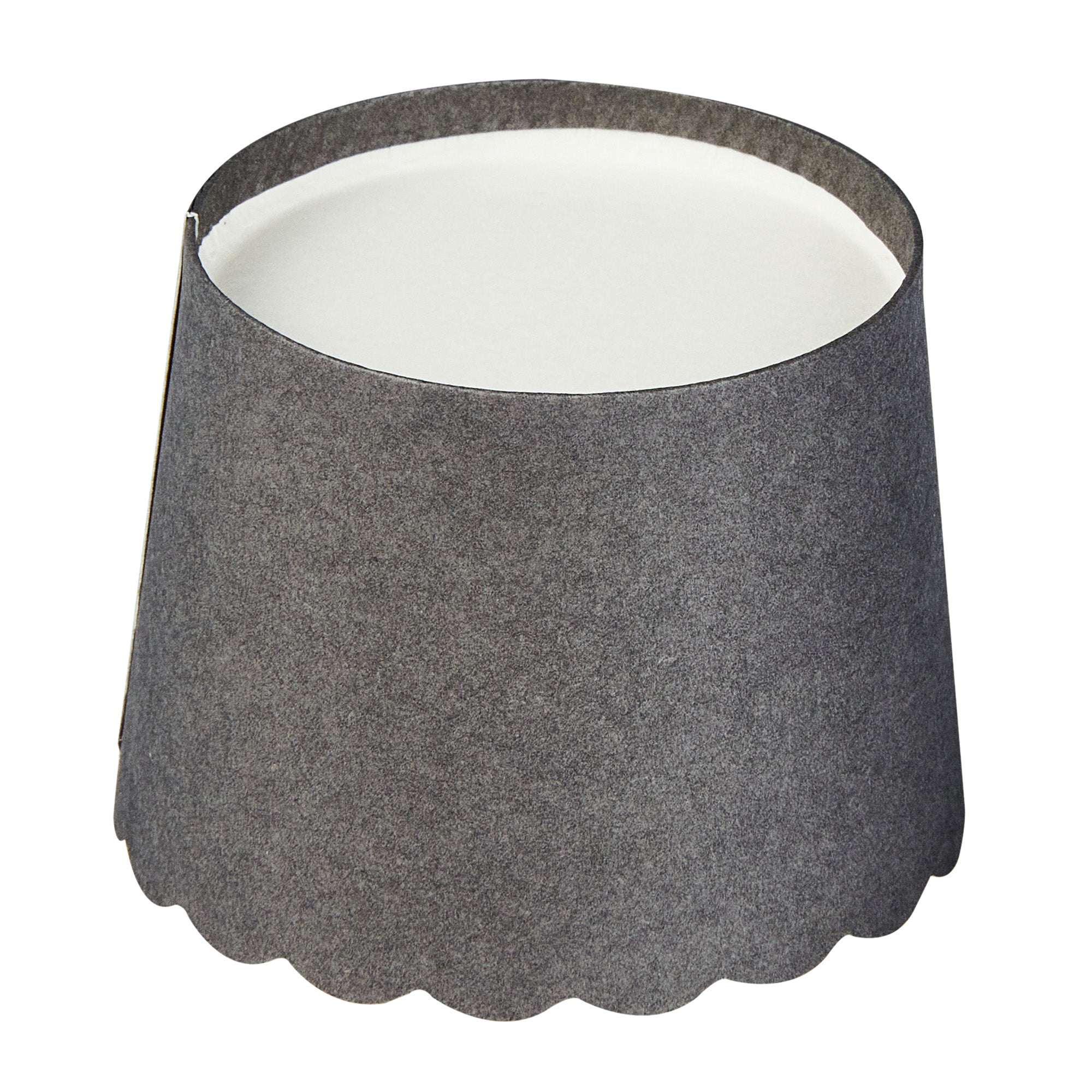 Panificio 3 oz Round Gray Paper Mini Baking Cup - Scalloped - 2 1/2" x 2 1/2" x 1 3/4" - 200 count box