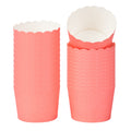 Panificio 3 oz Round Red Paper Mini Baking Cup - Scalloped - 2 1/2" x 2 1/2" x 1 3/4" - 200 count box