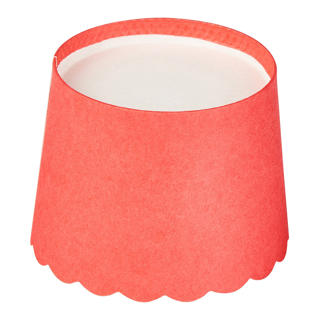 Panificio 3 oz Round Red Paper Mini Baking Cup - Scalloped - 2 1/2" x 2 1/2" x 1 3/4" - 200 count box