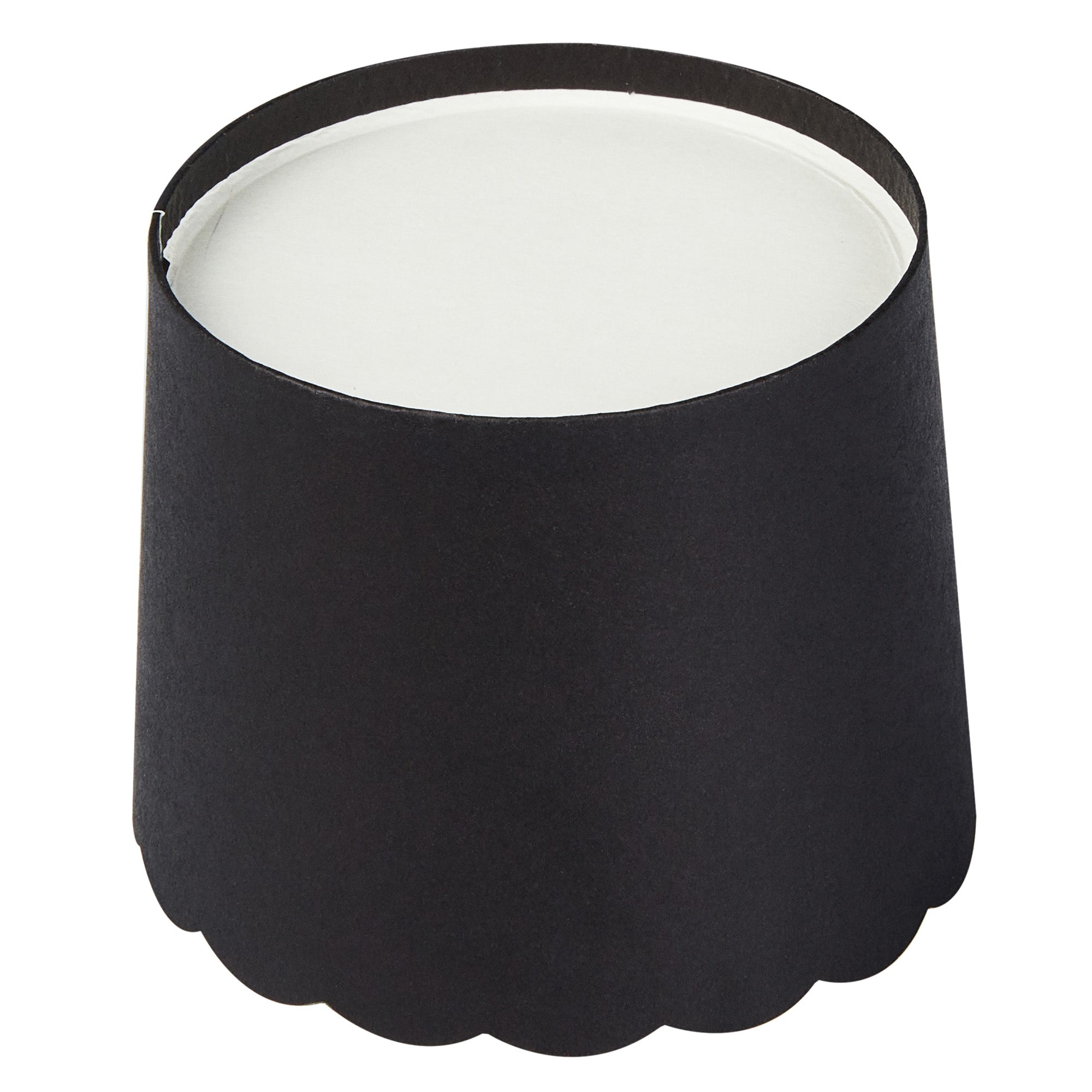 Panificio 6 oz Round Black Paper Classic Baking Cup - Scalloped - 2 3/4" x 2 3/4" x 2 1/4" - 200 count box