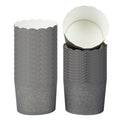 Panificio 6 oz Round Gray Paper Classic Baking Cup - Scalloped - 2 3/4" x 2 3/4" x 2 1/4" - 200 count box