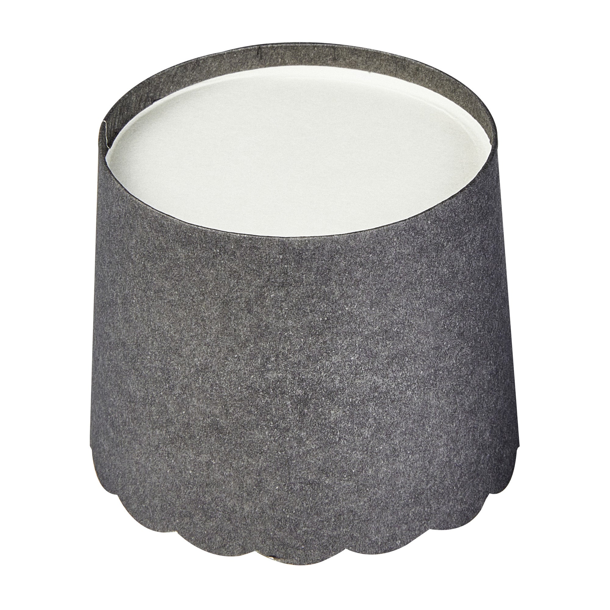 Panificio 6 oz Round Gray Paper Classic Baking Cup - Scalloped - 2 3/4" x 2 3/4" x 2 1/4" - 200 count box