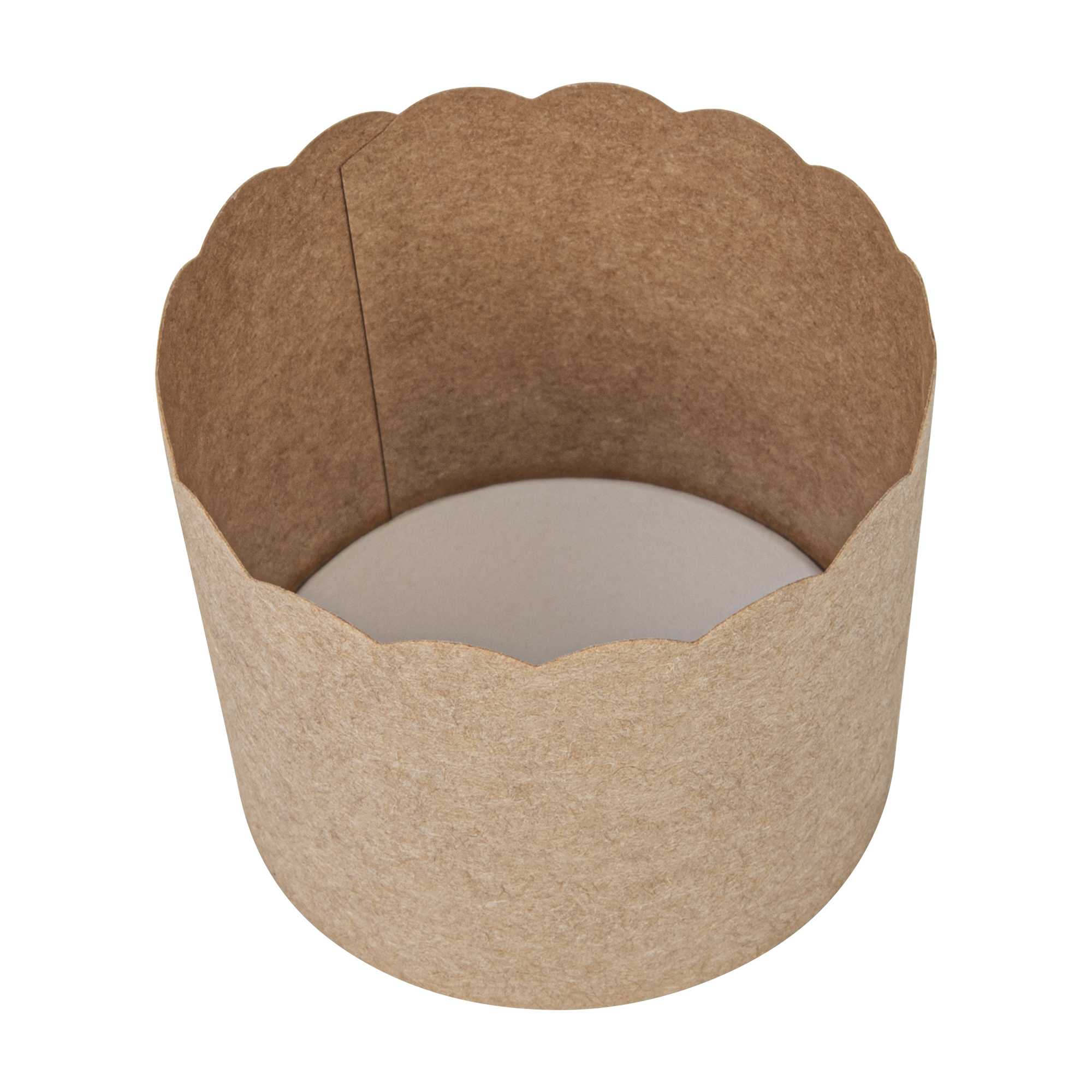 Panificio 6 oz Kraft Paper Classic Baking Cup - Scalloped - 2 3/4" x 2 3/4" x 2 1/4" - 200 count box