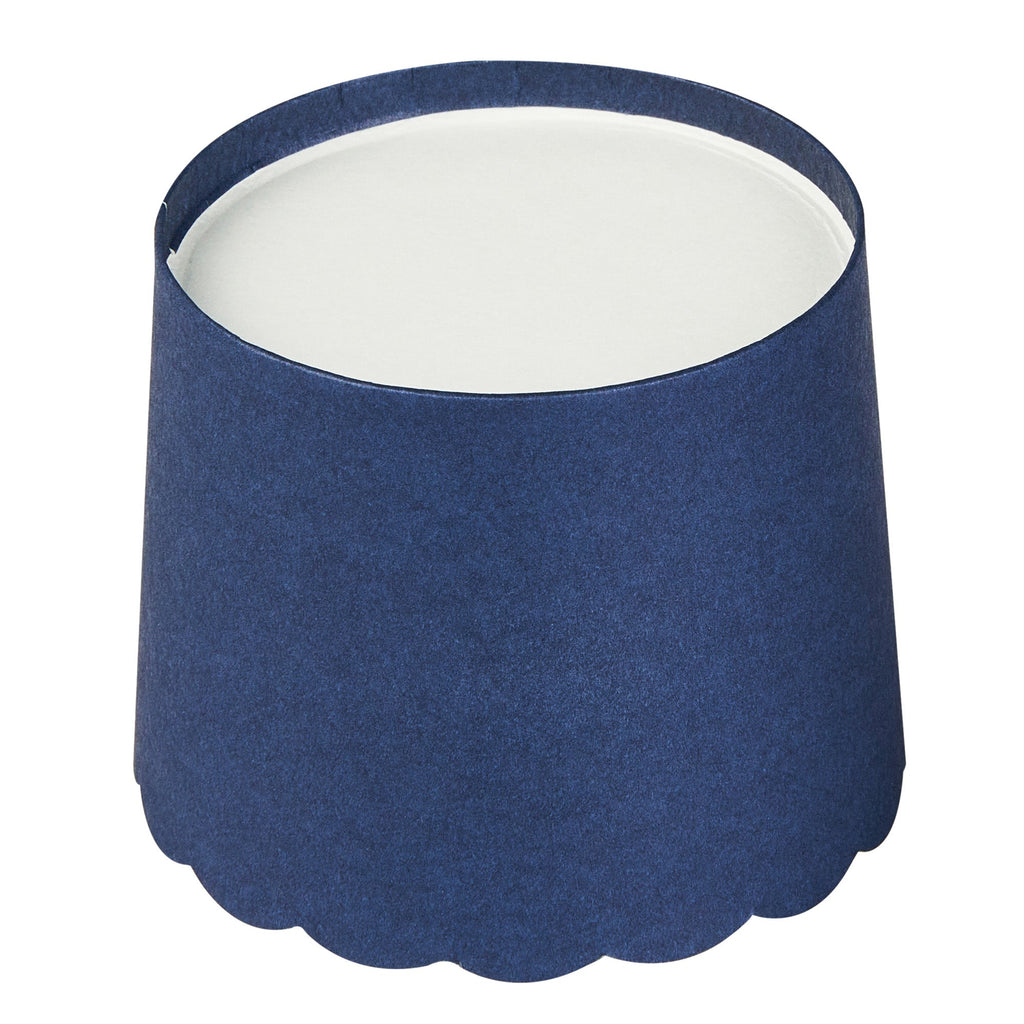 Panificio 6 oz Round Midnight Blue Paper Classic Baking Cup - Scalloped - 2 3/4" x 2 3/4" x 2 1/4" - 200 count box
