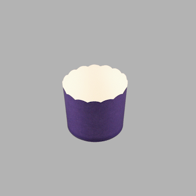 Panificio 6 oz Round Purple Paper Classic Baking Cup - Scalloped - 2 3/4" x 2 3/4" x 2 1/4" - 200 count box