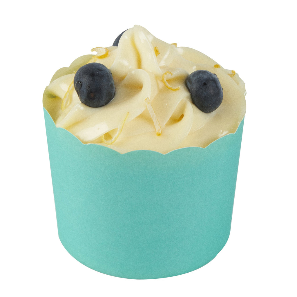 Panificio 6 oz Round Turquoise Paper Classic Baking Cup - Scalloped - 2 3/4" x 2 3/4" x 2 1/4" - 200 count box