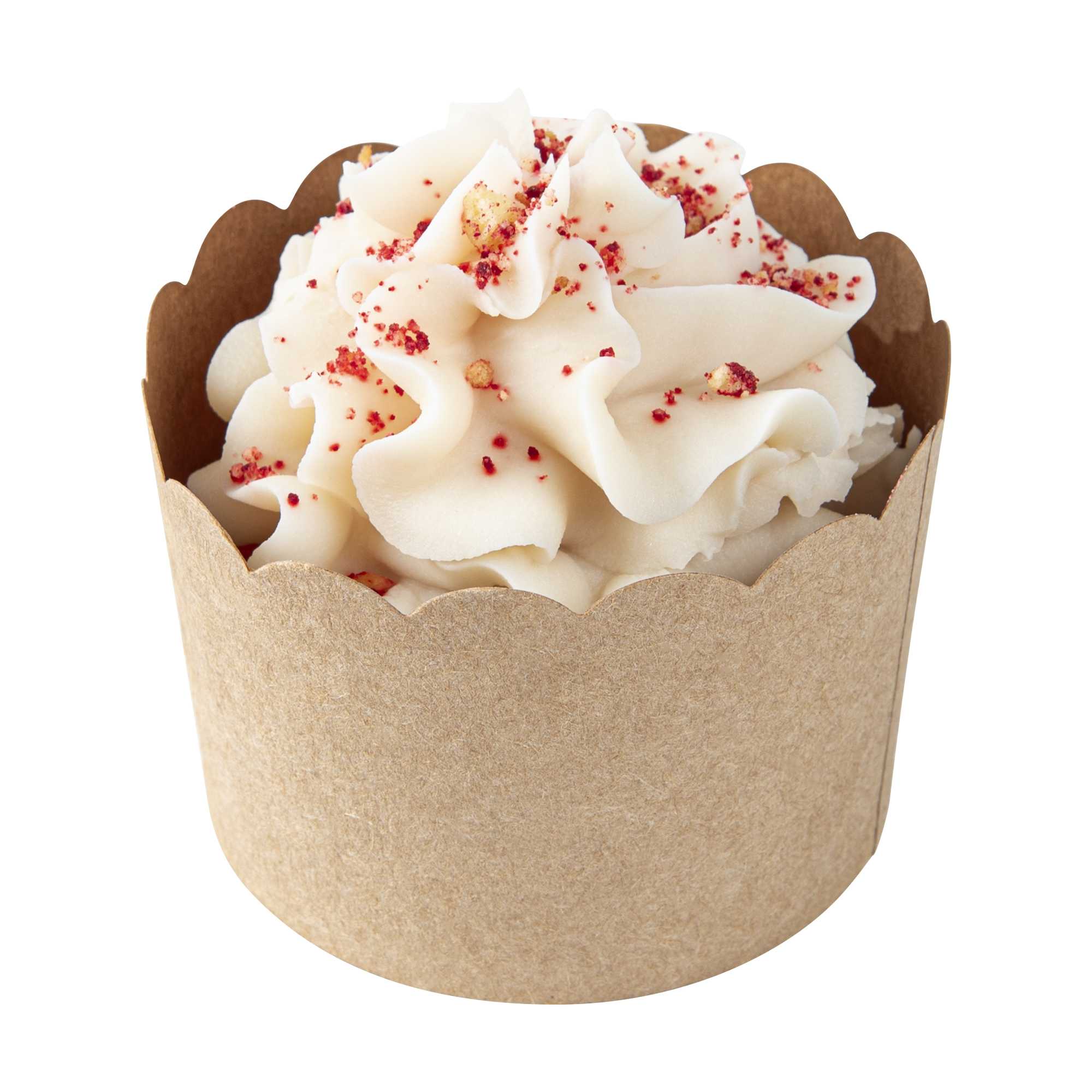 Panificio 10 oz Kraft Paper Jumbo Baking Cup - Scalloped - 3 1/2" x 3 1/2" x 2 1/2" - 200 count box