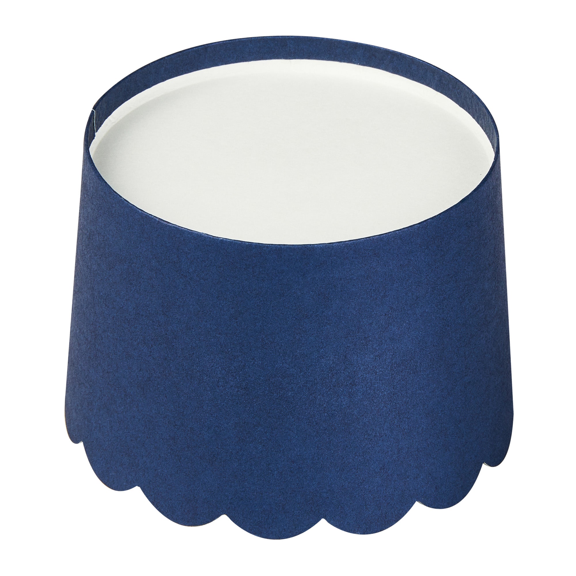 Panificio 10 oz Round Midnight Blue Paper Jumbo Baking Cup - Scalloped - 3 1/2" x 3 1/2" x 2 1/2" - 200 count box