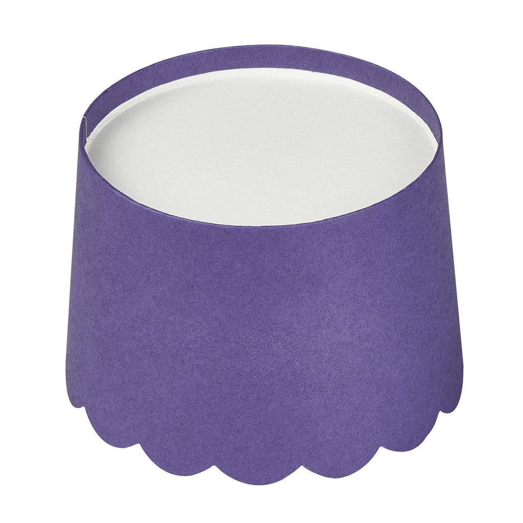 Panificio 10 oz Round Purple Paper Jumbo Baking Cup - Scalloped - 3 1/2" x 3 1/2" x 2 1/2" - 200 count box