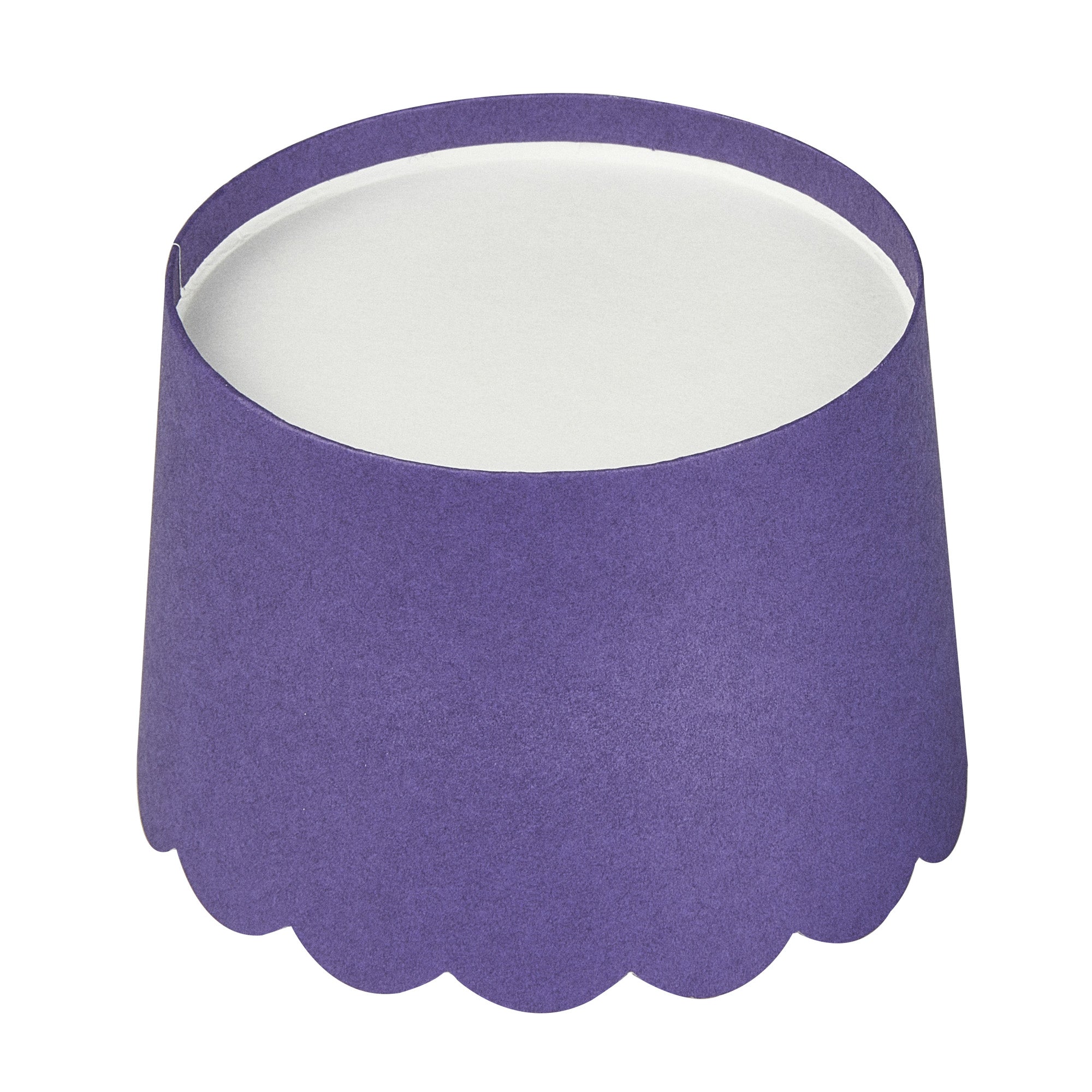 Panificio 10 oz Round Purple Paper Jumbo Baking Cup - Scalloped - 3 1/2" x 3 1/2" x 2 1/2" - 200 count box