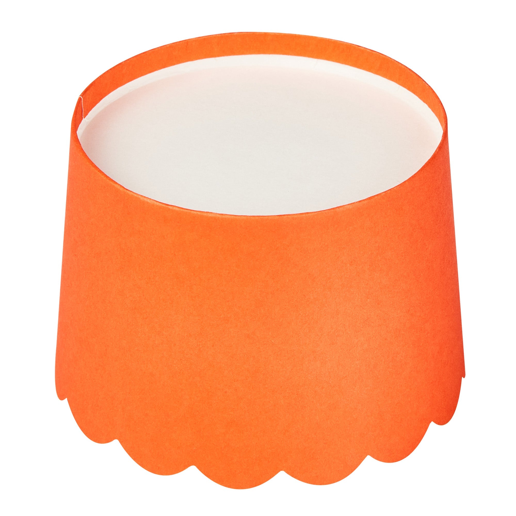 Panificio 10 oz Round Tangerine Paper Jumbo Baking Cup - Scalloped - 3 1/2" x 3 1/2" x 2 1/2" - 200 count box