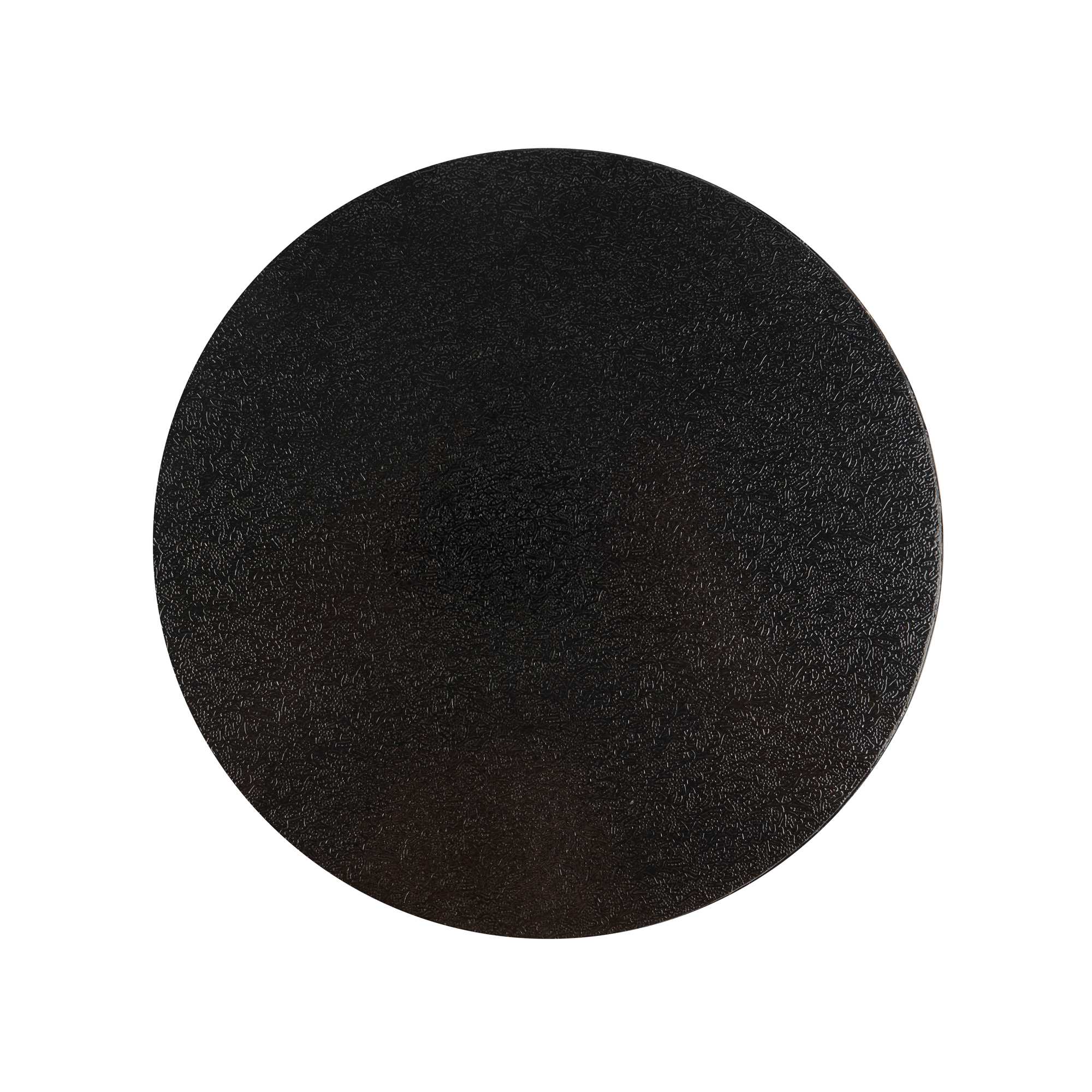 Pastry Tek Round Black Cardboard Cake Drum Board - Covered Edge - 8" x 8" x 1/2" - 1 count box