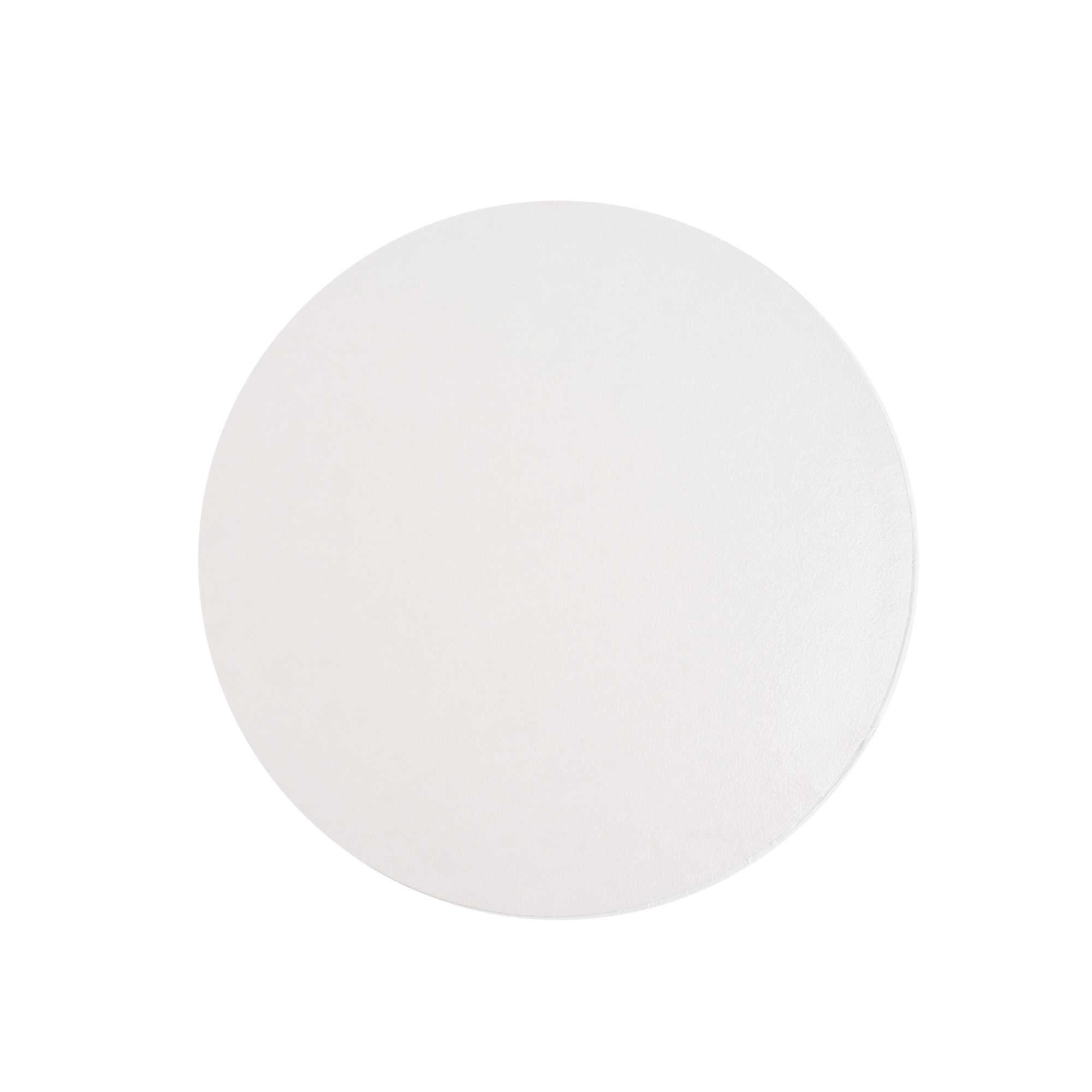 Pastry Tek Round White Cardboard Cake Drum Board - Covered Edge - 10" x 10" x 1/2" - 1 count box