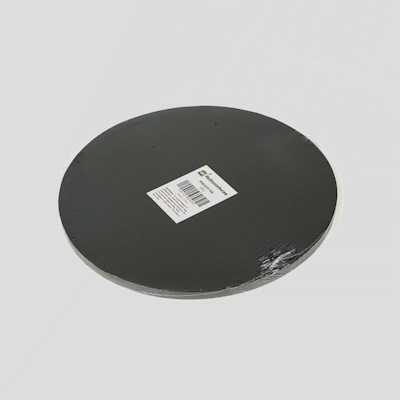 Pastry Tek Round Black Cardboard Cake Drum Board - Covered Edge - 12" x 12" x 1/2" - 1 count box