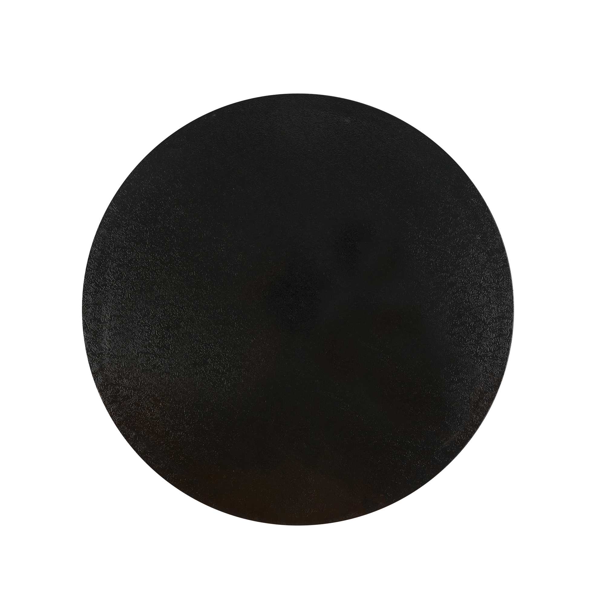Pastry Tek Round Black Cardboard Cake Drum Board - Covered Edge - 12" x 12" x 1/2" - 1 count box