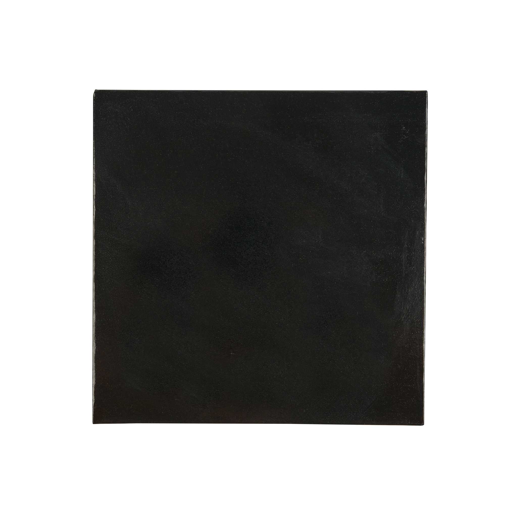 Pastry Tek Square Black Cardboard Cake Drum Board - Covered Edge - 8" x 8" x 1/2" - 1 count box