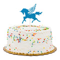 Top Cake Blue Paper Unicorn Cake Topper - Glitter - 6" x 4 1/4" - 10 count box
