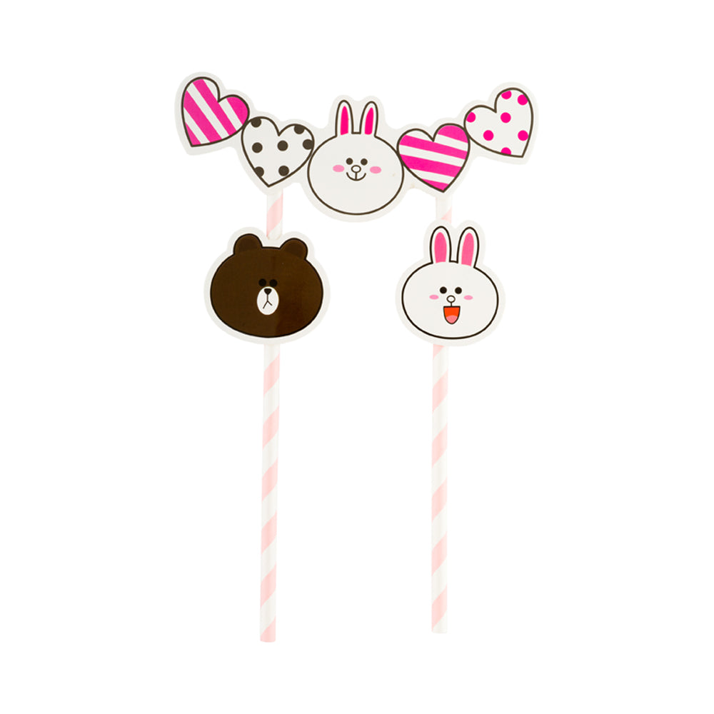 Top Cake Assorted Paper Cake Topper Kit - Bunny Hearts - 8 1/4" x 6" - 10 count box