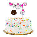 Top Cake Assorted Paper Cake Topper Kit - Bunny Hearts - 8 1/4" x 6" - 100 count box