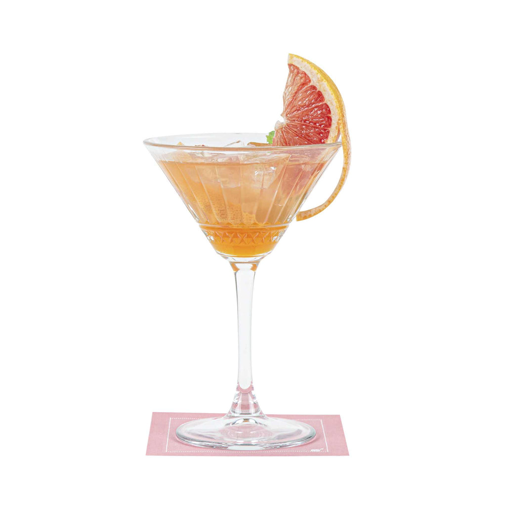 Luxenap Square Pink Cotton Cocktail Napkin - Organic, Disposable - 4 1/2" x 4 1/2" - 50 count box