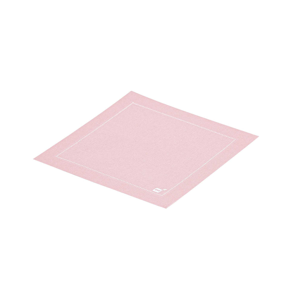 Luxenap Square Pink Cotton Cocktail Napkin - Organic, Disposable - 4 1/2" x 4 1/2" - 50 count box