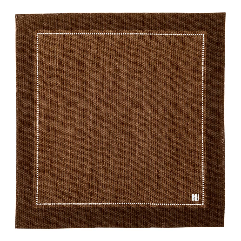 Luxenap Square Brown Cotton Cocktail Napkin - Organic, Disposable - 4 1/2" x 4 1/2" - 50 count box