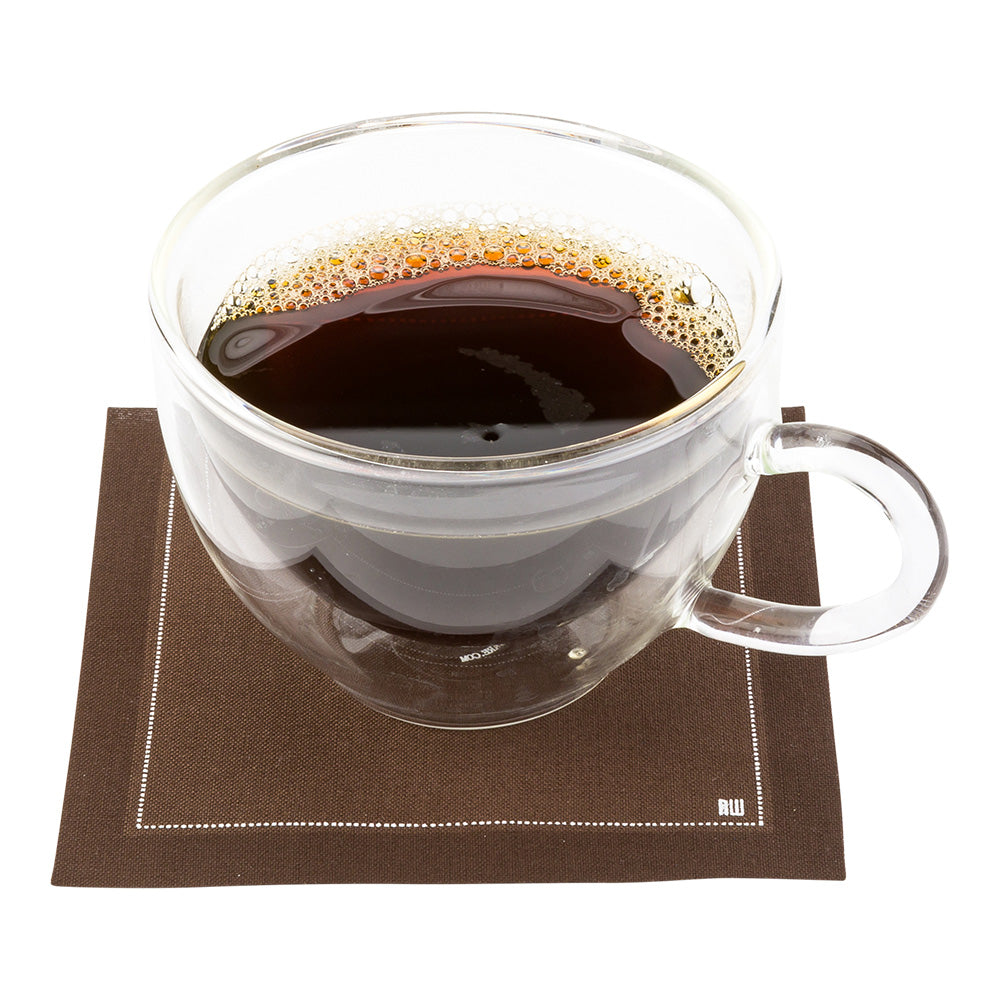 Luxenap Square Brown Cotton Cocktail Napkin - Organic, Disposable - 4 1/2" x 4 1/2" - 50 count box