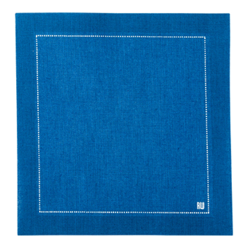 Luxenap Square Midnight Blue Cotton Cocktail Napkin - Organic, Disposable - 4 1/2" x 4 1/2" - 50 count box