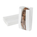 Bag Tek White Paper Bread Bag - Micro-Perforated, Greaseproof, Wheat Pattern - 5 3/4" x 2 3/4" x 11 1/2" - 100 count box