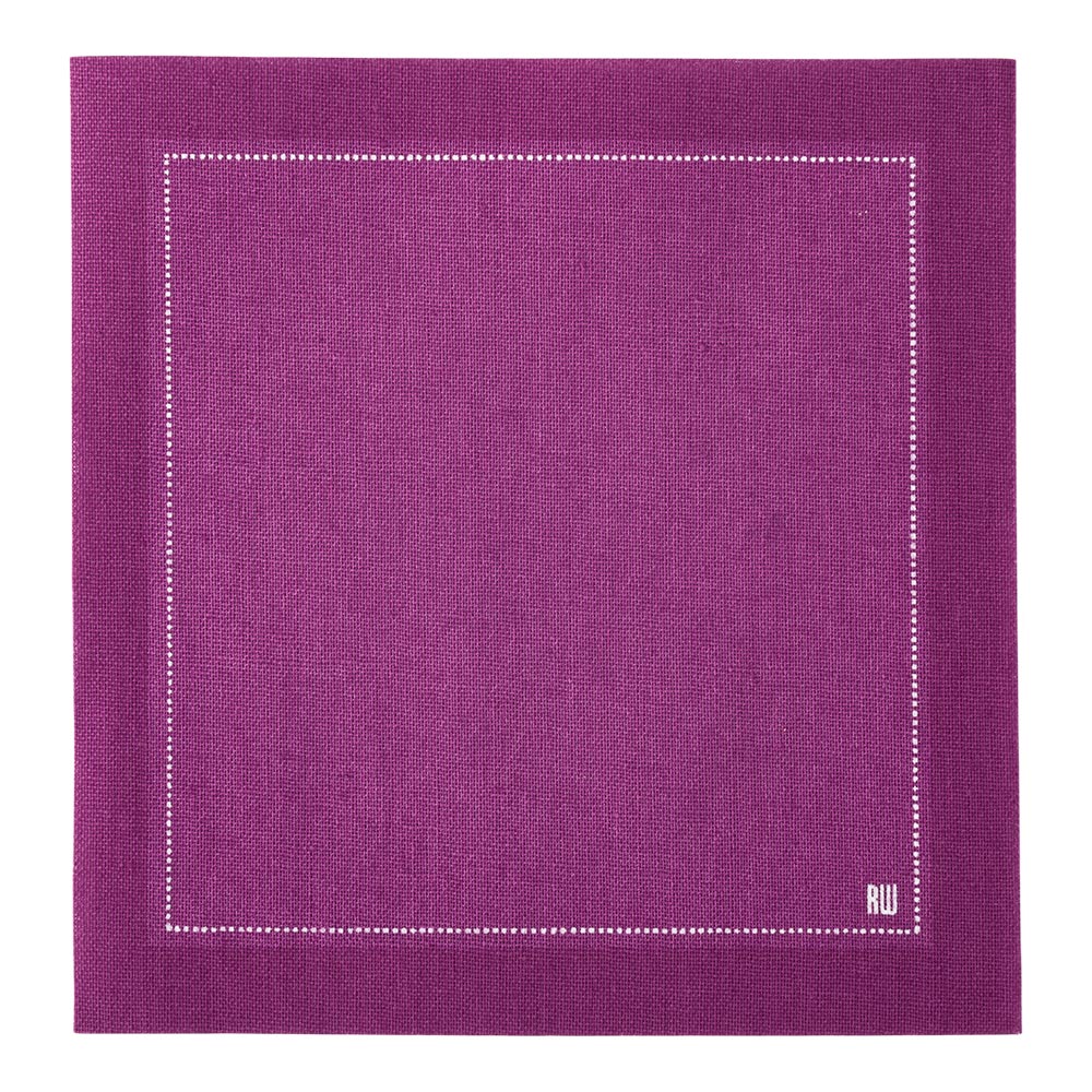 Luxenap Square Purple Cotton Cocktail Napkin - Organic, Disposable - 4 1/2" x 4 1/2" - 500 count box