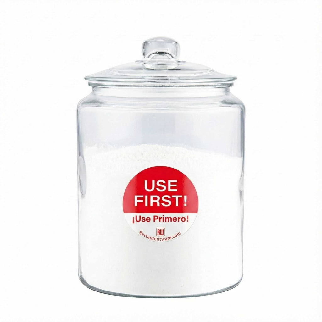 RW Smart Red Paper Use First Food Rotation Label - Removable, Bilingual - 2" x 2" - 500 count roll
