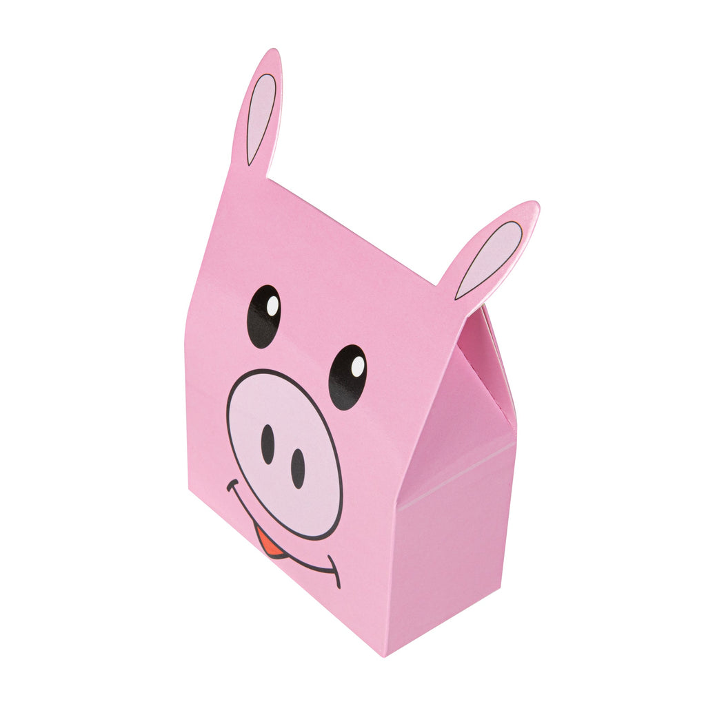 Pastry Tek Paper Happy Pig Candy and Gift Box - 4" x 2" x 5" - 100 count box
