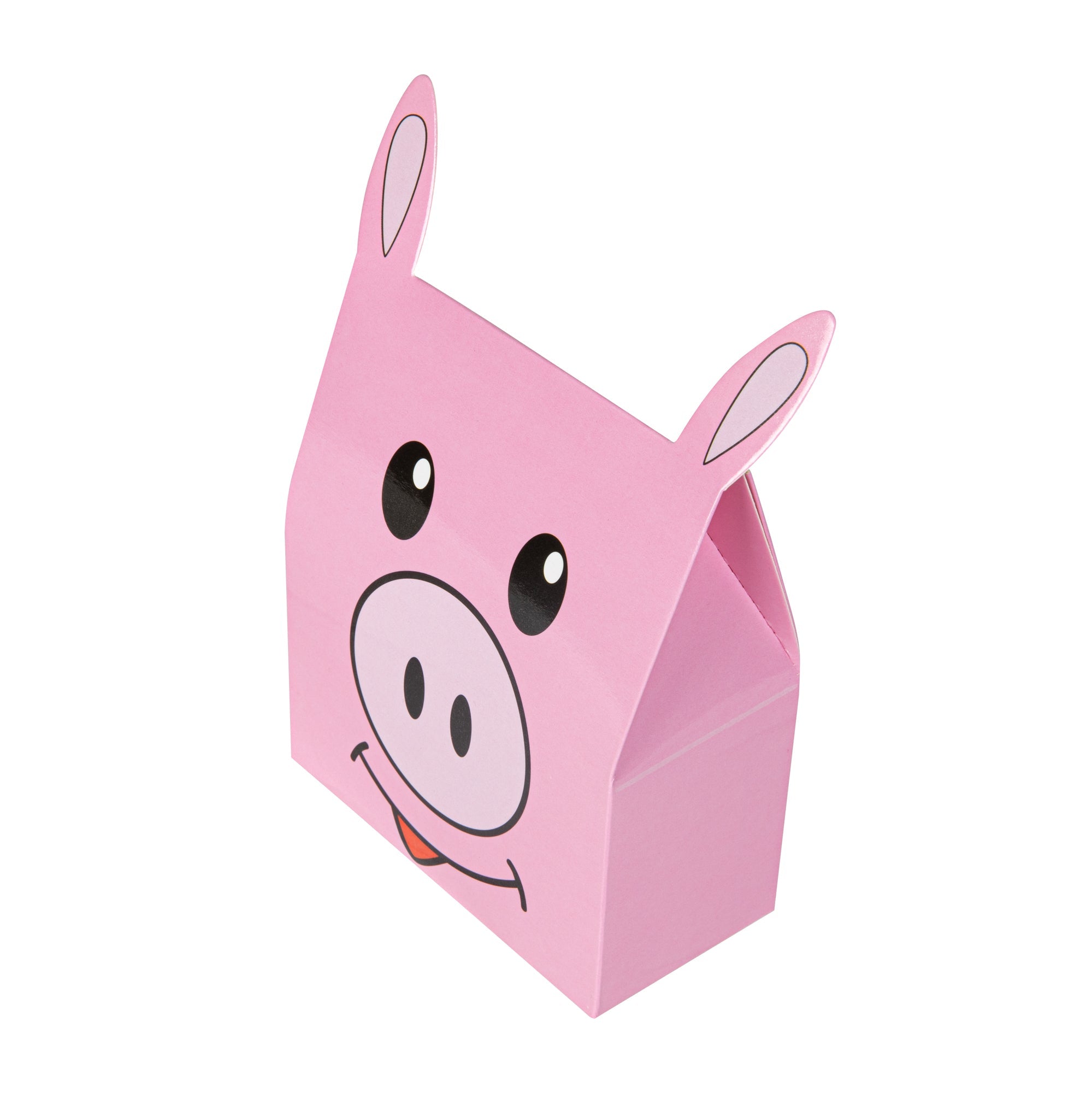 Pastry Tek Paper Happy Pig Candy and Gift Box - 4" x 2" x 5" - 100 count box