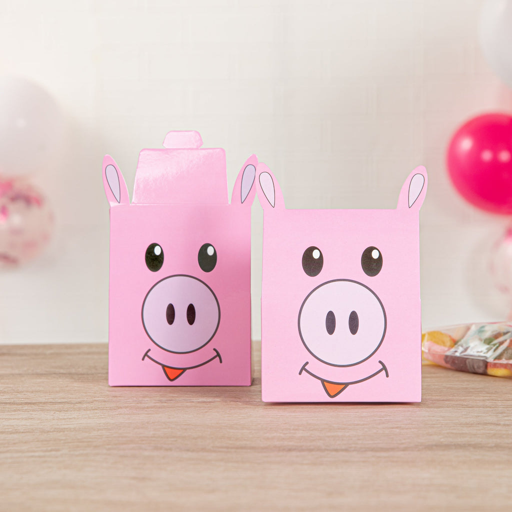 Pastry Tek Paper Happy Pig Candy and Gift Box - 4" x 2" x 5" - 100 count box