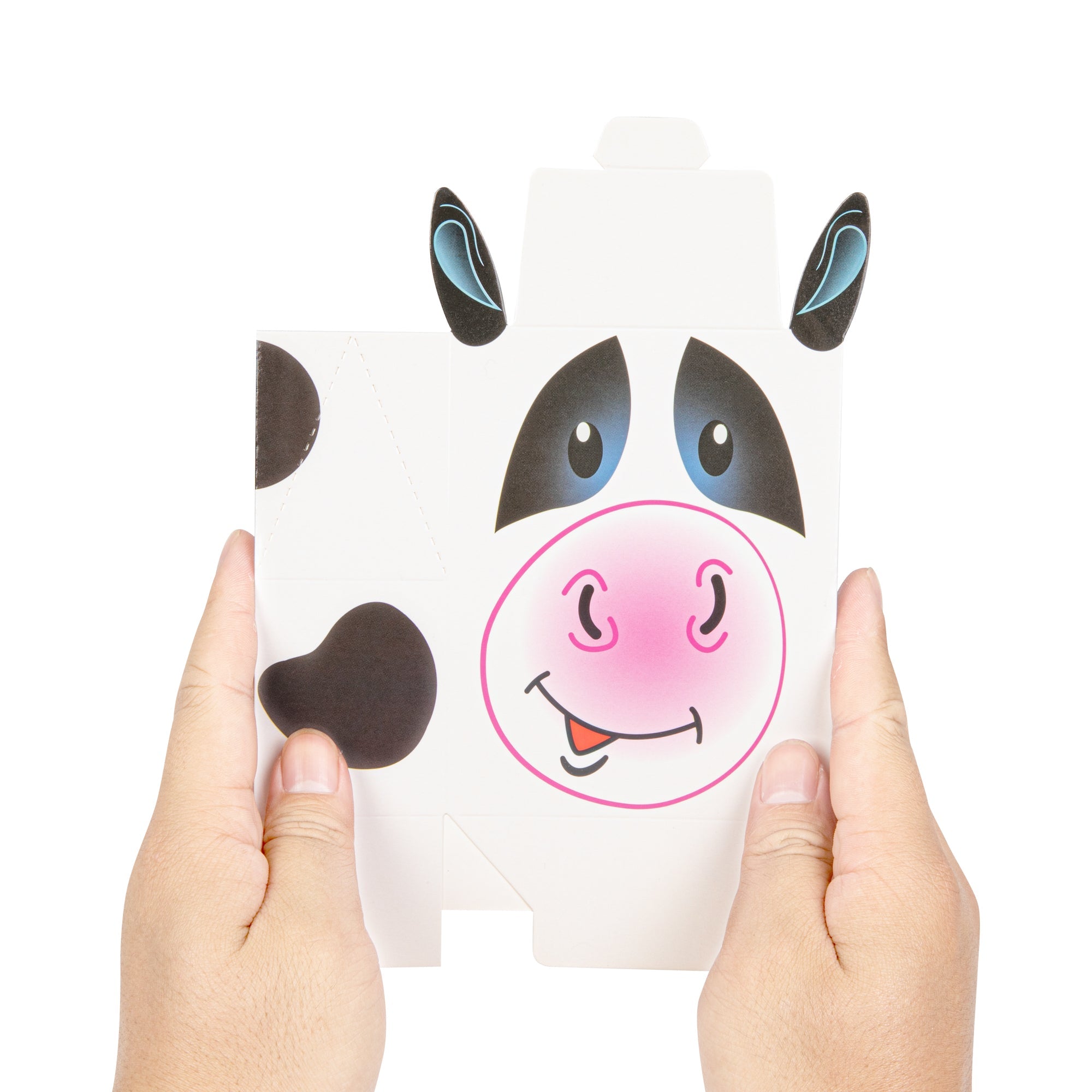 Pastry Tek Paper Happy Cow Candy and Gift Box - 4" x 2" x 5" - 100 count box