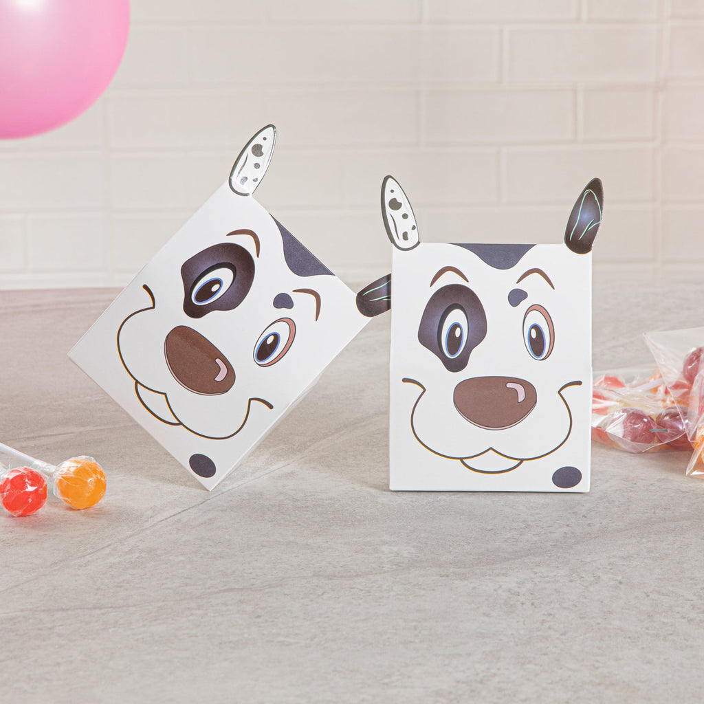 Pastry Tek Paper Happy Spotted Dog Candy and Gift Box - 4" x 2" x 5" - 100 count box