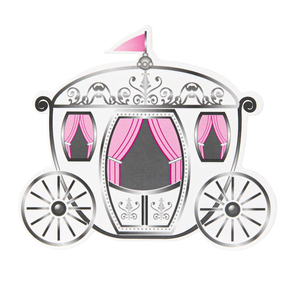 Pastry Tek White Paper Princess Carriage Candy and Gift Box - 2 1/2" x 1 1/4" x 1 3/4" - 100 count box