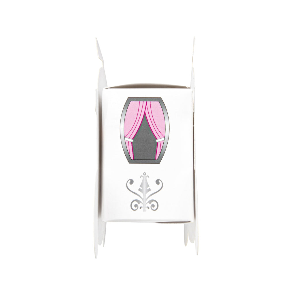 Pastry Tek White Paper Princess Carriage Candy and Gift Box - 2 1/2" x 1 1/4" x 1 3/4" - 100 count box